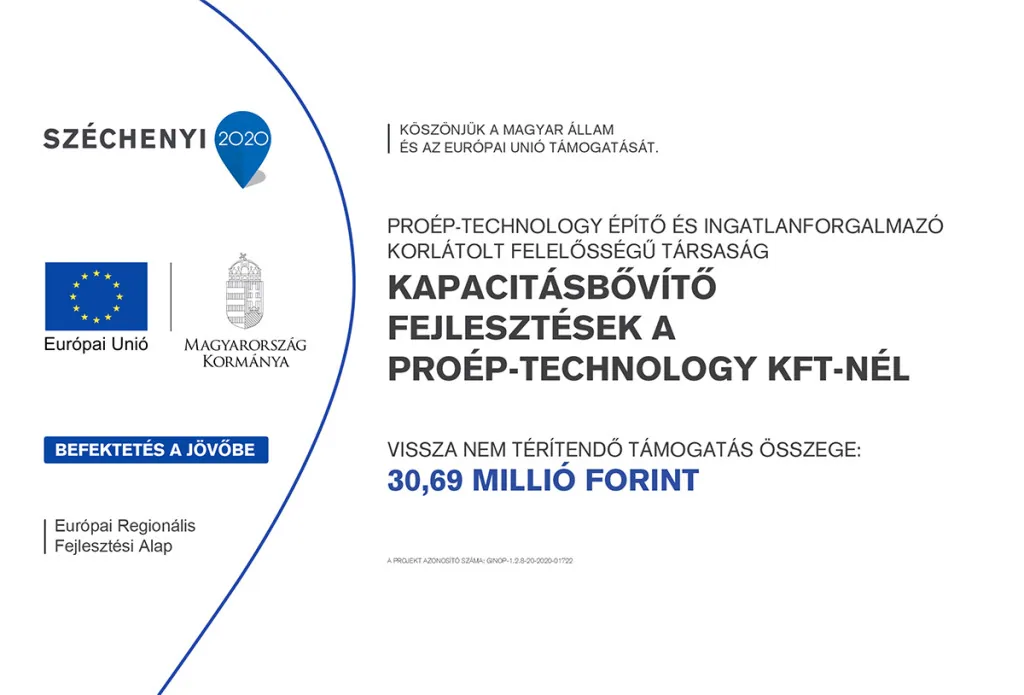 GINOP-1.2.8-20-2020-01722 projekttábla